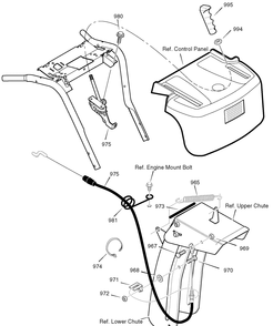 Remote Control Diagram and Parts List for 628104X16B 2004 Briggs and Stratton Snow Blower